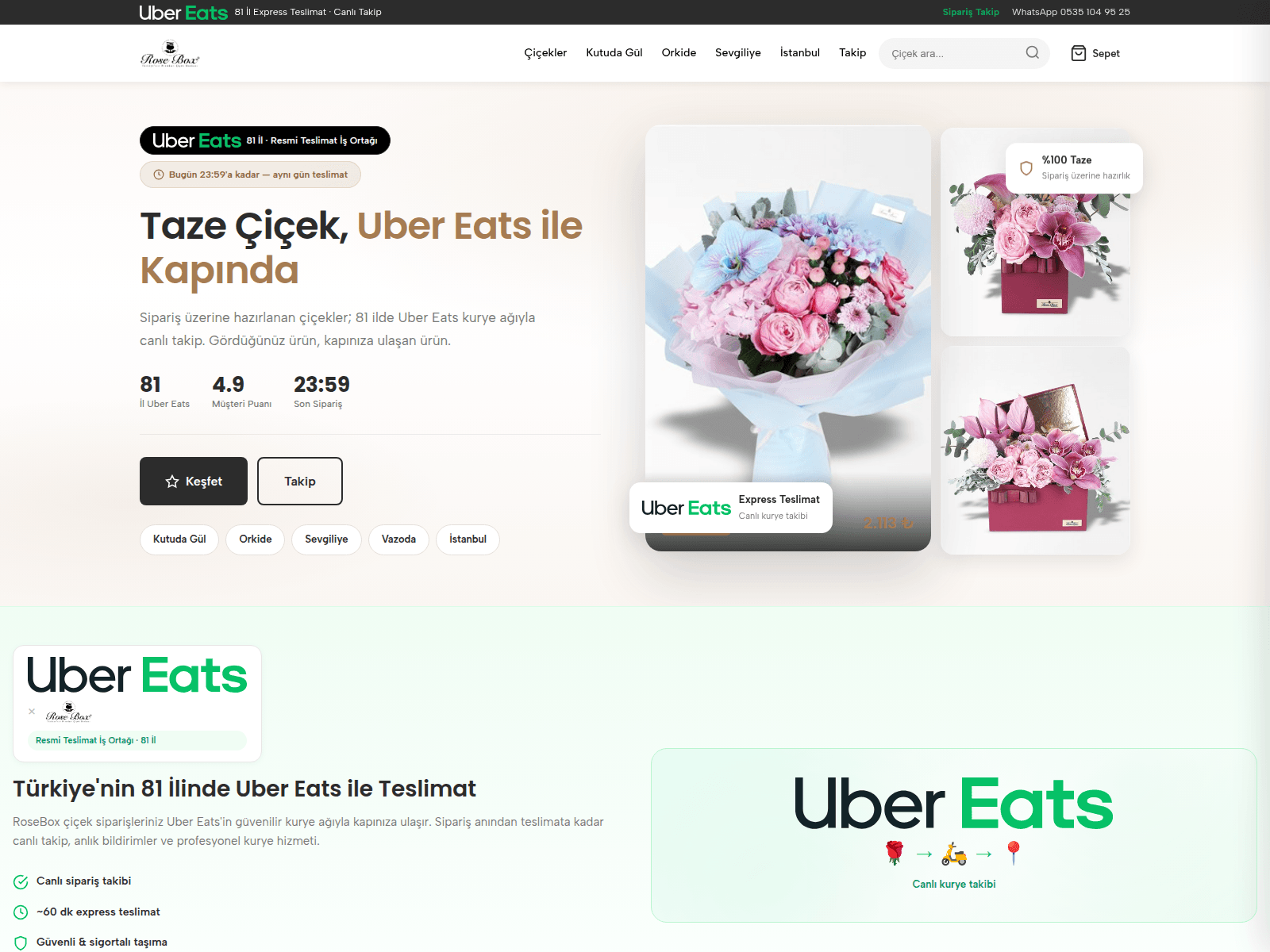 的截图 roseboxcicek.com