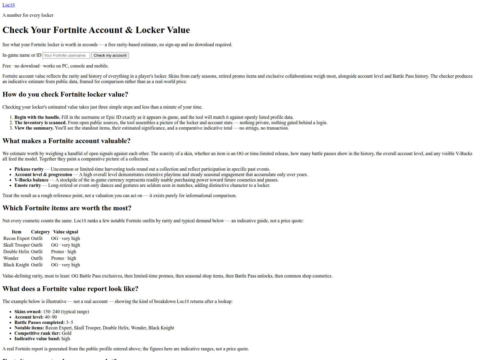 Screenshot von loc18.com