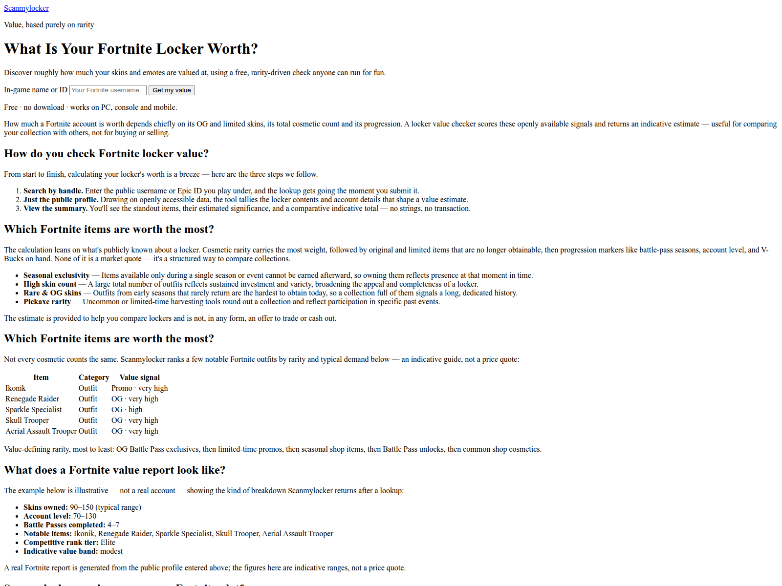 Screenshot von scanmylocker.com