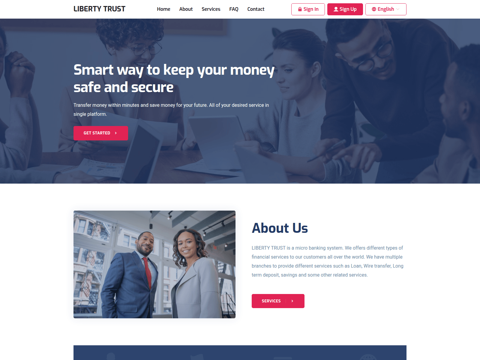 Captura de tela de libertytrust.challeschwab.com