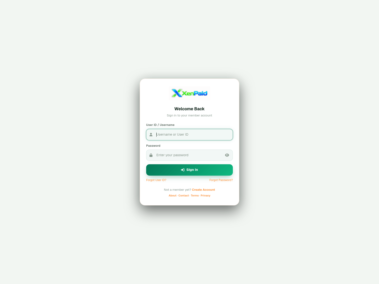 Screenshot von xenpaid.com