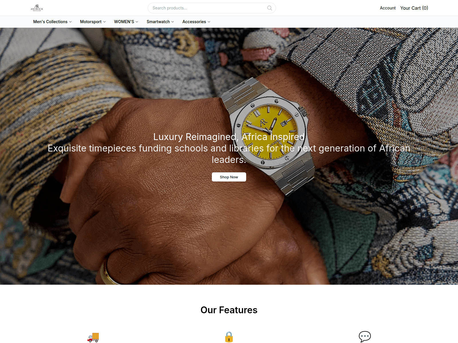 Captura de pantalla de asorockwatchesjewelry.shop