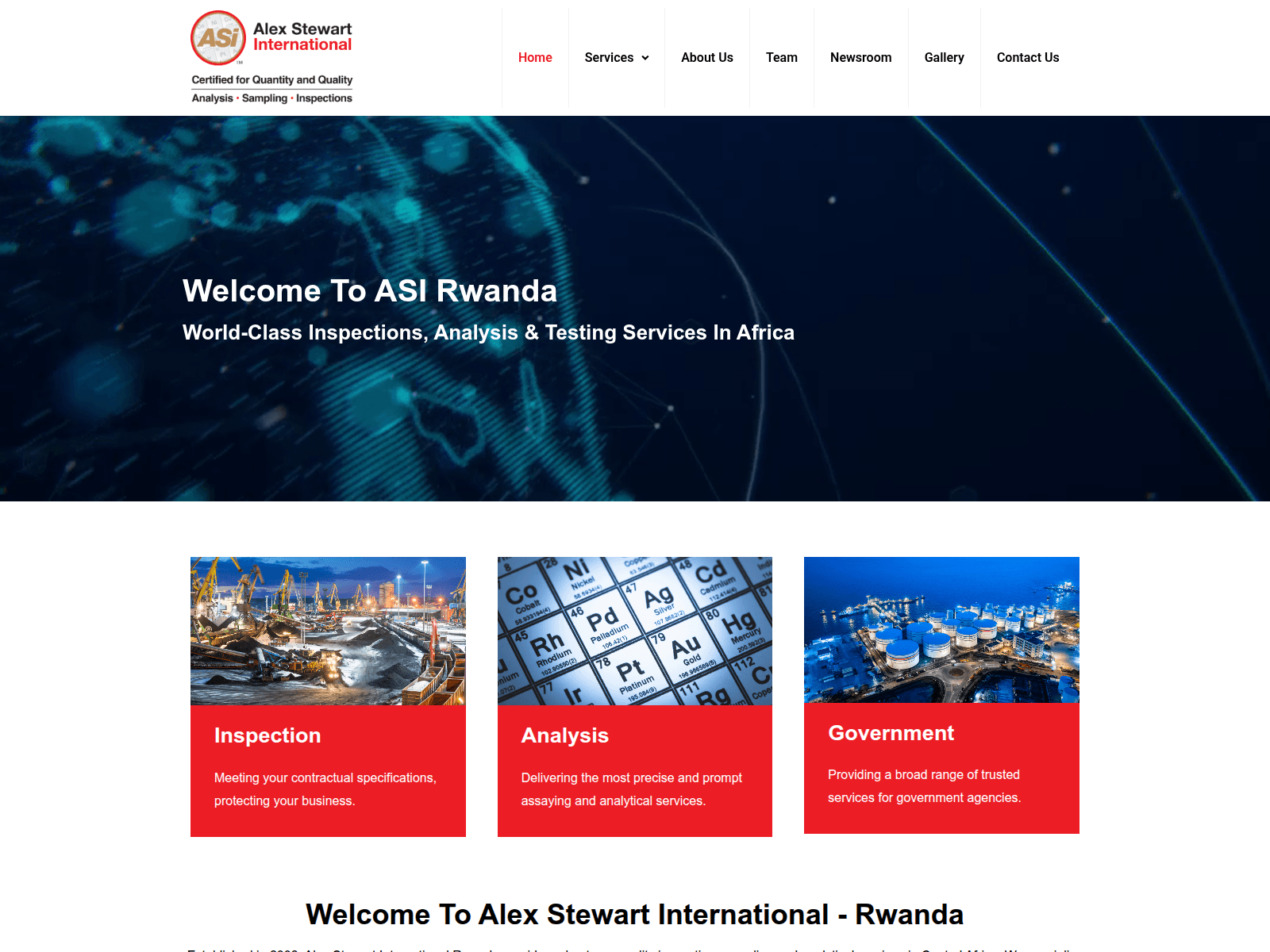 Screenshot of alexstewartinternationalltd.rw