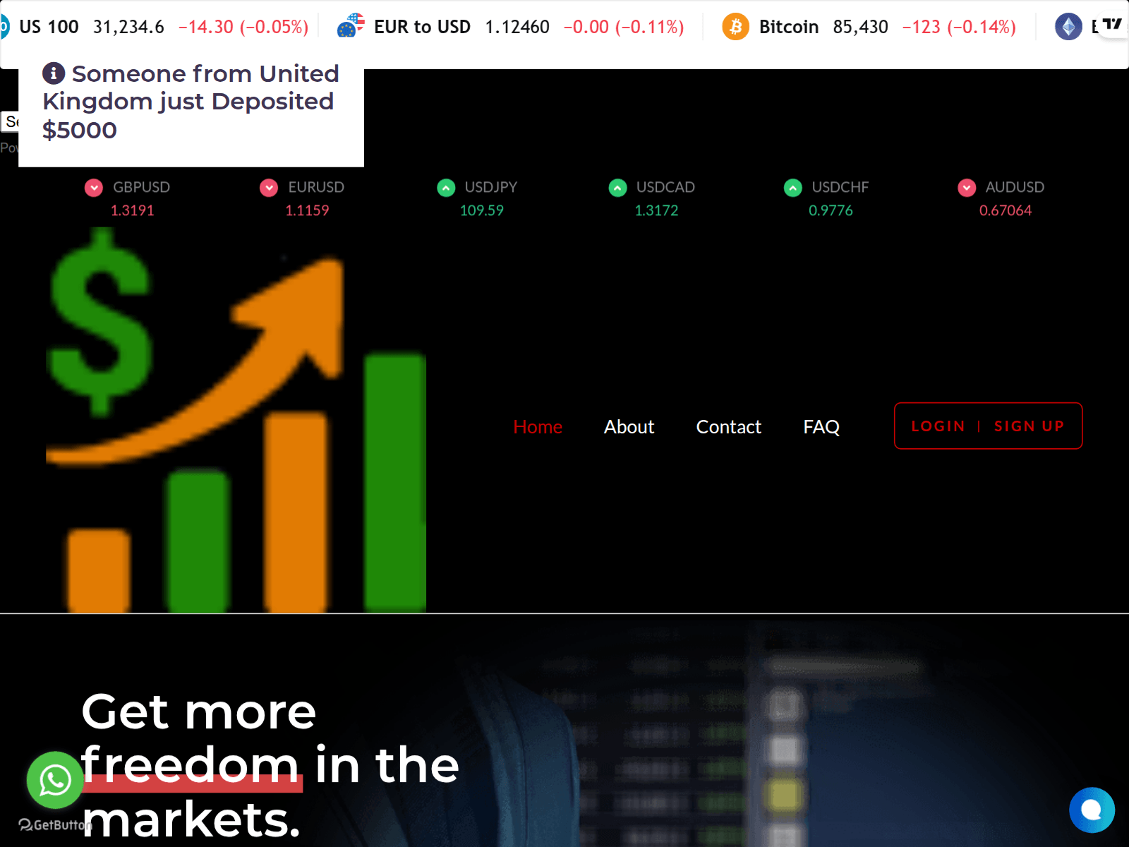 Captura de pantalla de bitcoinsmining.live