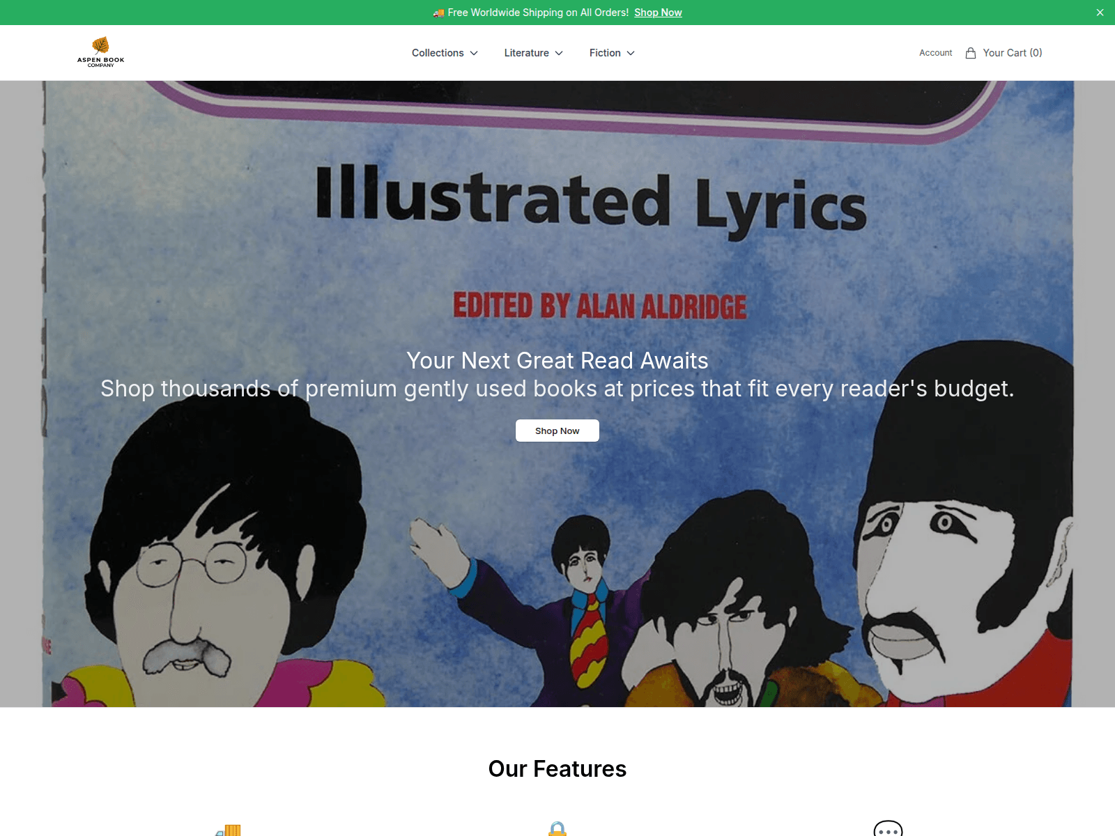 Captura de pantalla de aspenbooks.shop