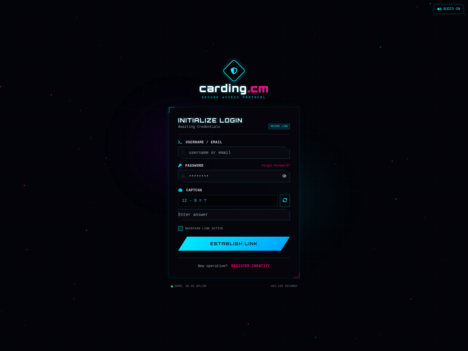 Screenshot of carding.cm