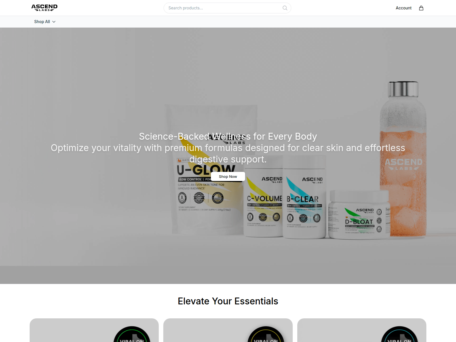 Captura de pantalla de asclabs.shop