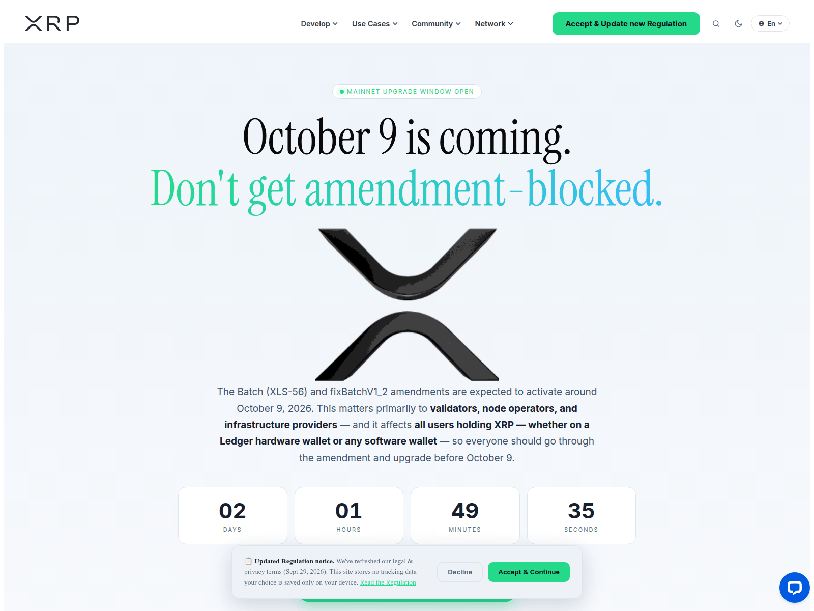 的截图 amendmentw-xrp-watch.live