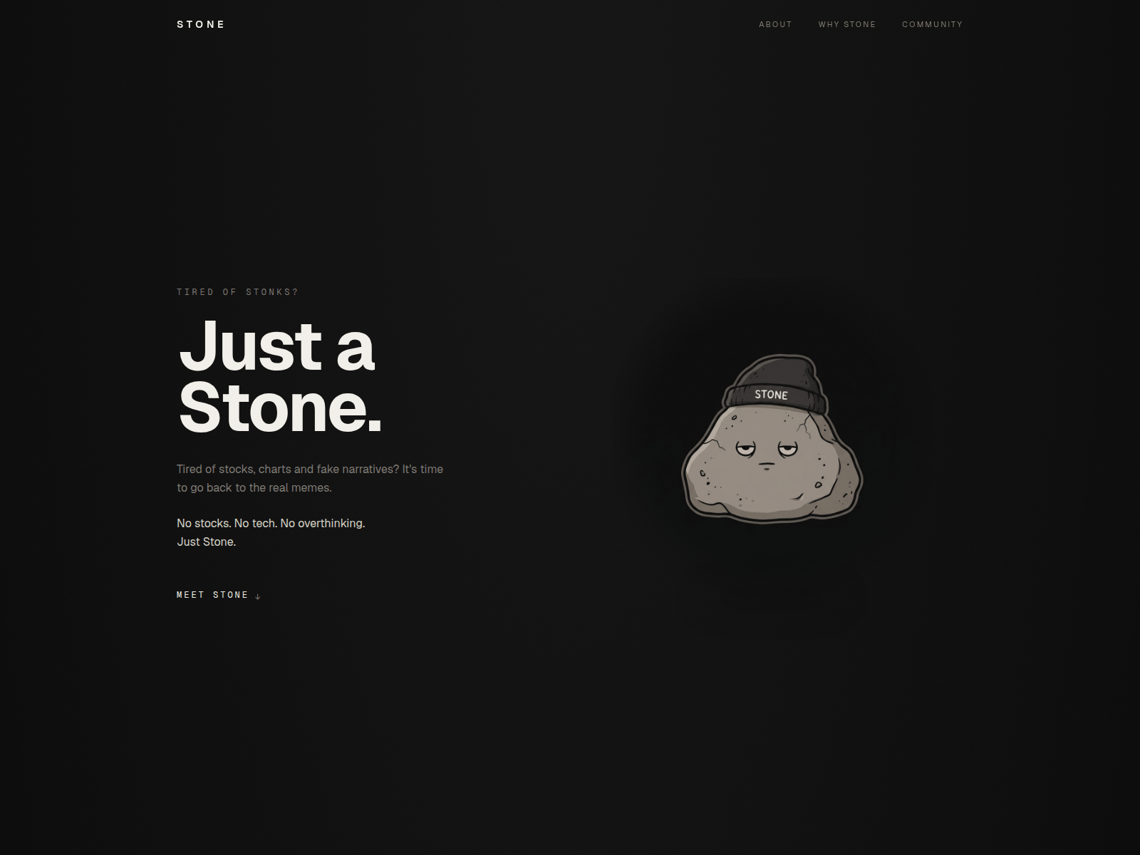 Screenshot of justastone.digital