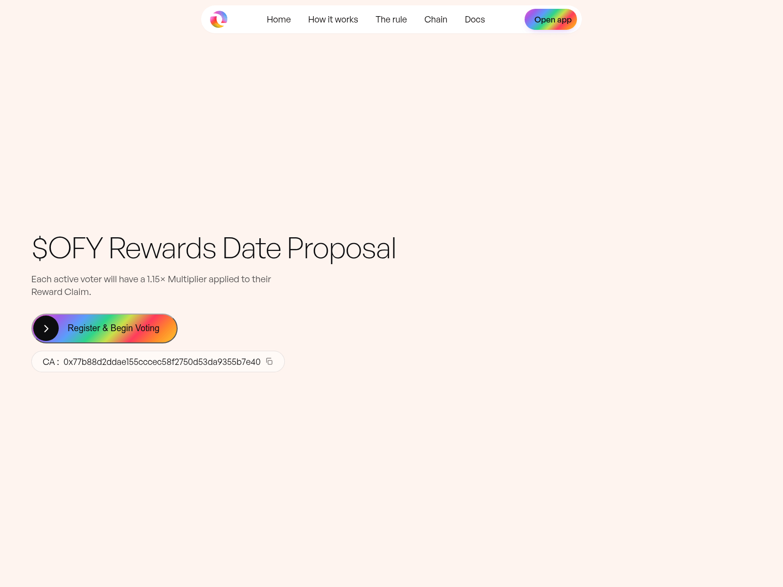 Screenshot of proposal-offyield.xyz