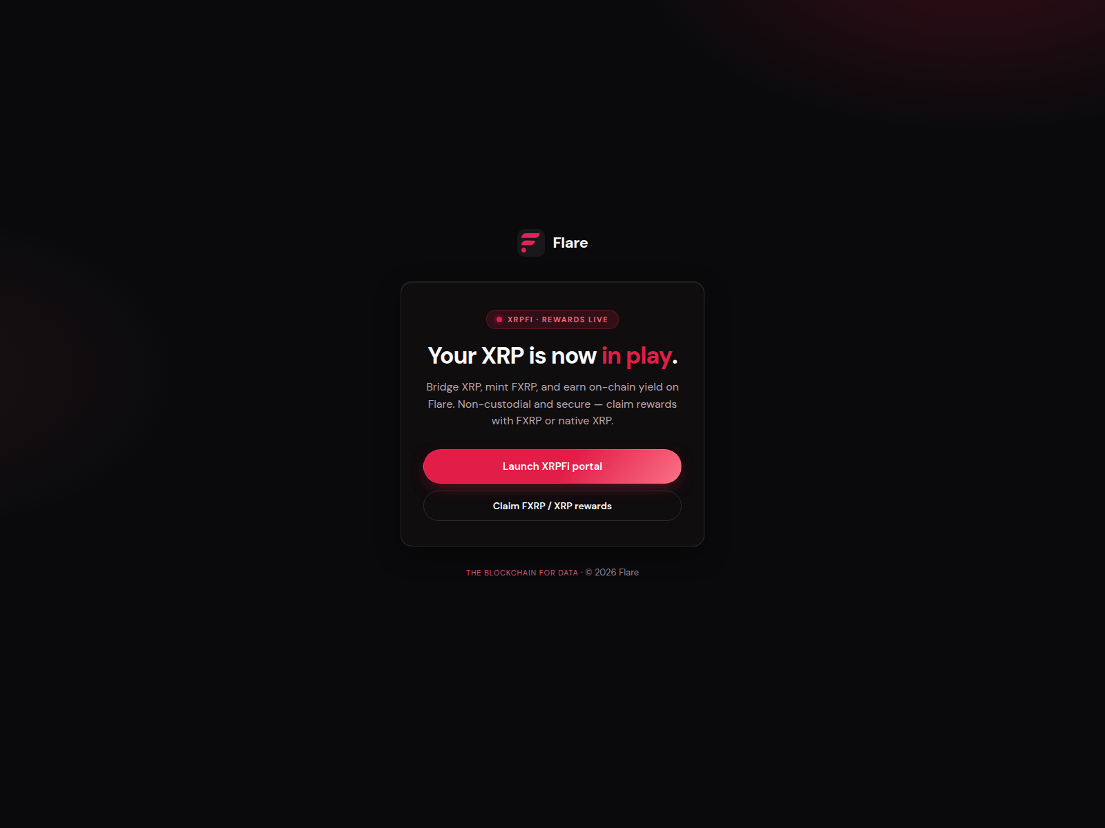 Screenshot of flarexrp.network