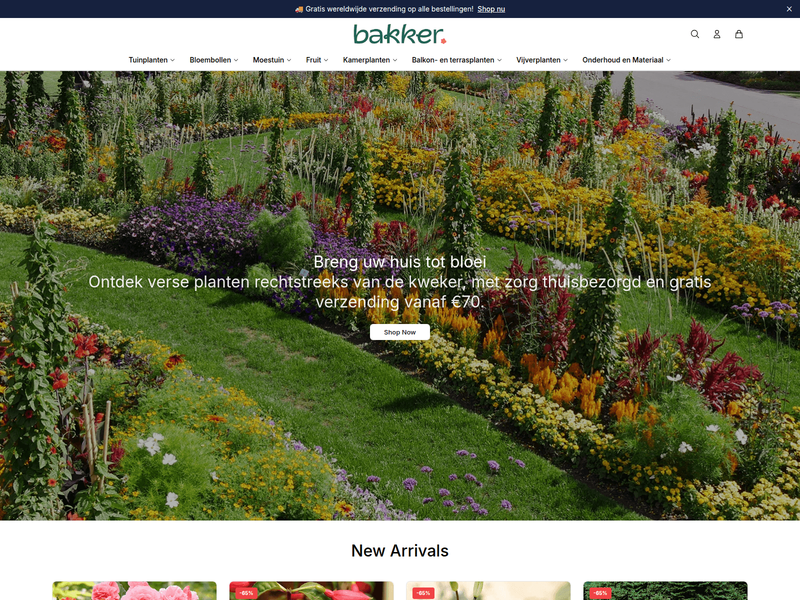 Captura de pantalla de bakkerland.shop