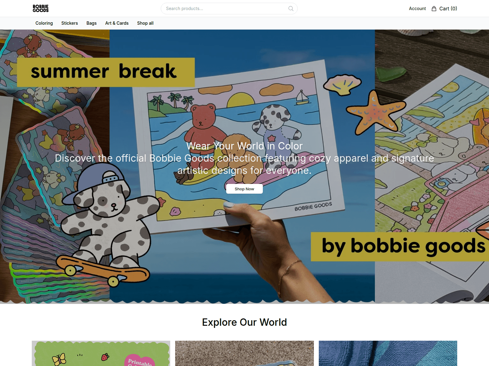 Screenshot of bobbiegoods.shop