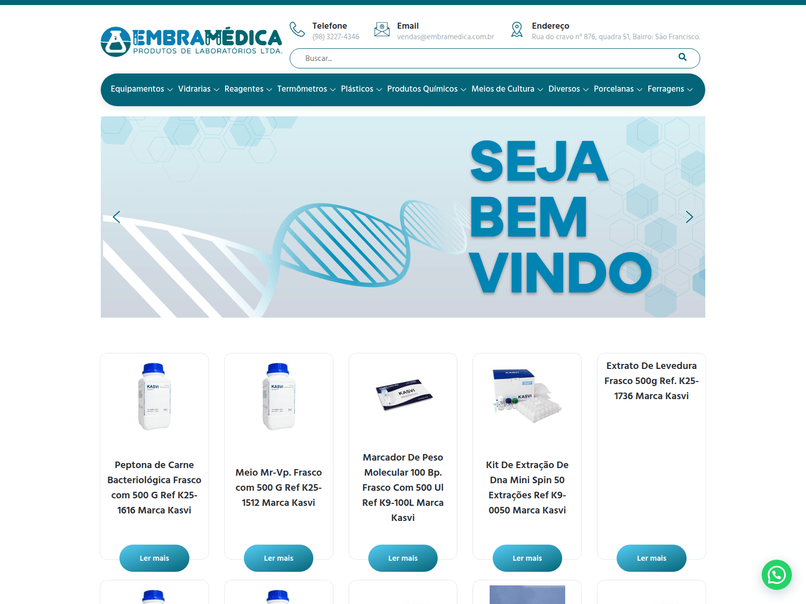 Screenshot of embramedica.com.br