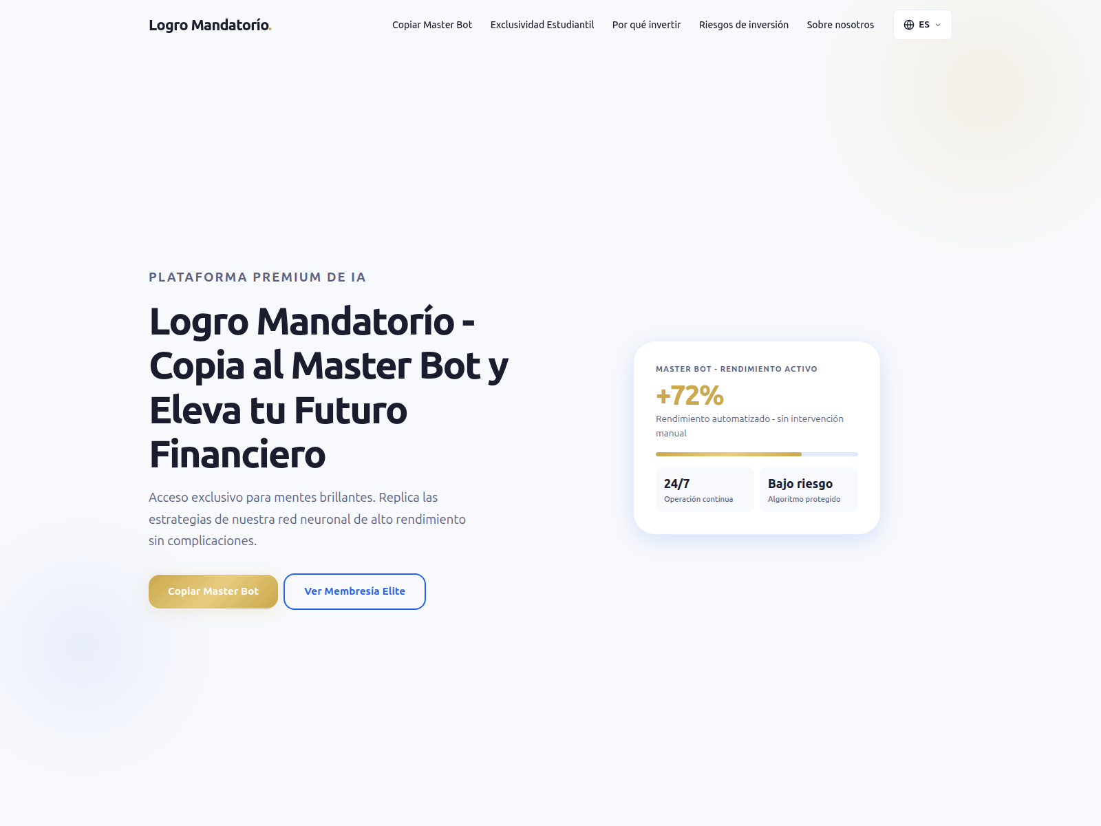 Captura de pantalla de logromandatoro.com