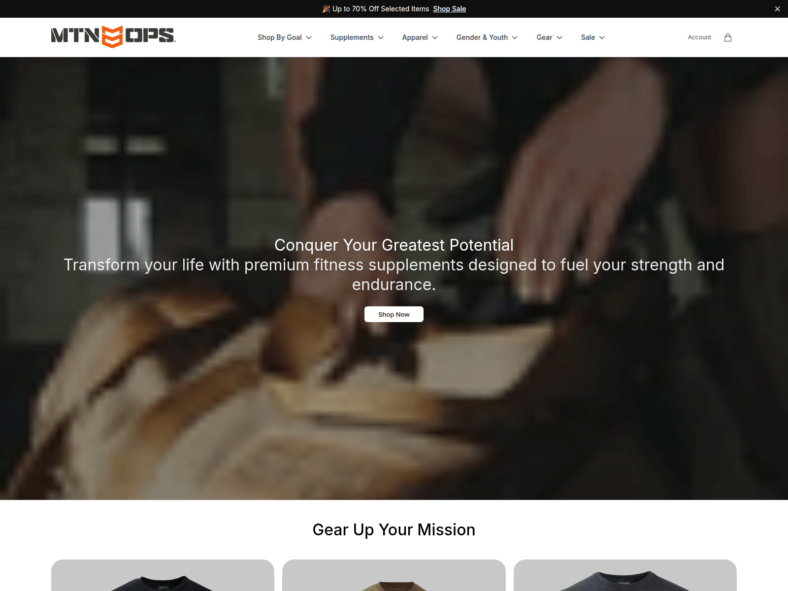 Captura de pantalla de axiomstrength.shop