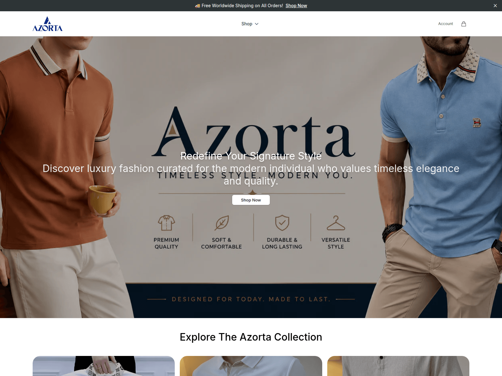 Captura de pantalla de azrwear.shop