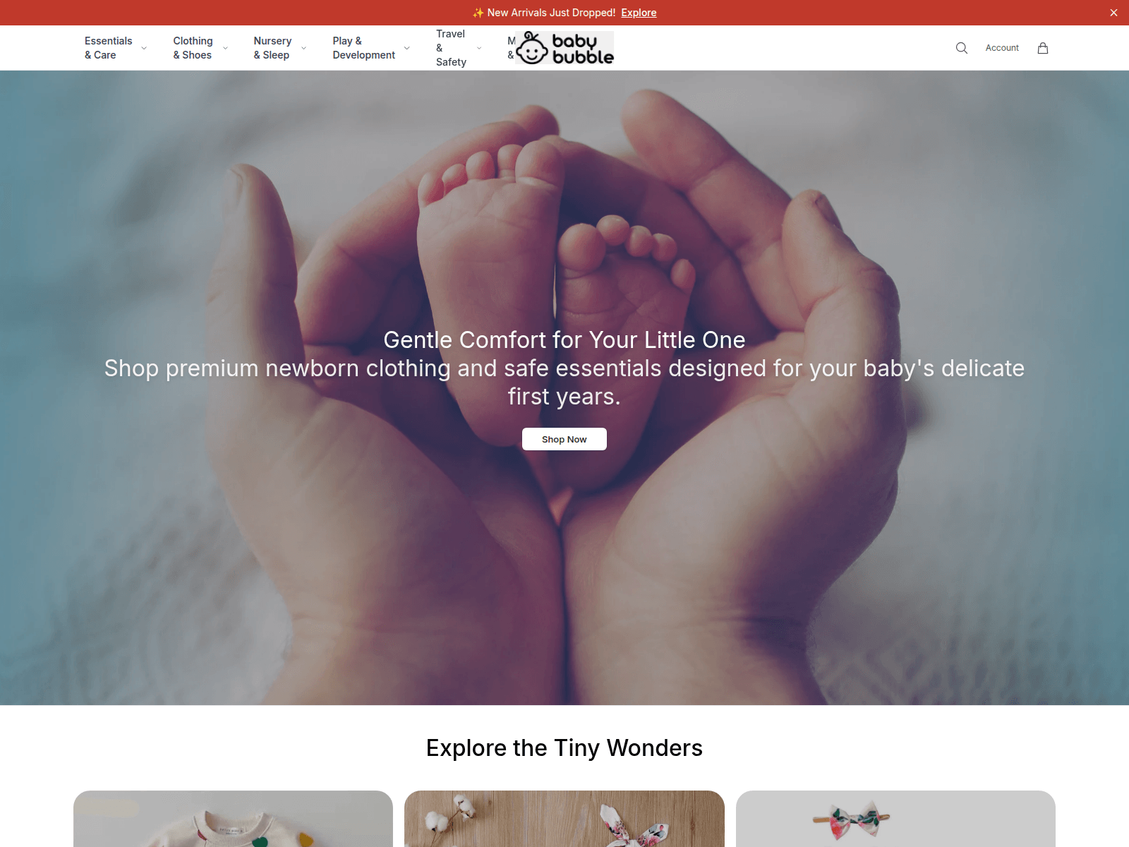 Captura de pantalla de babybubbleshop.shop