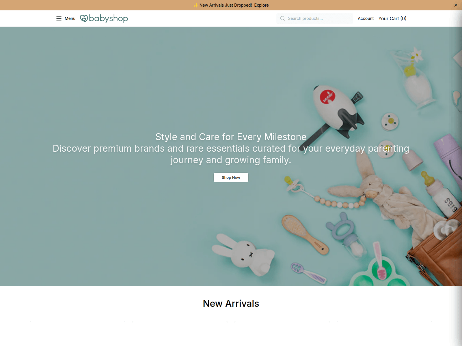 Captura de pantalla de babyshoponline.shop