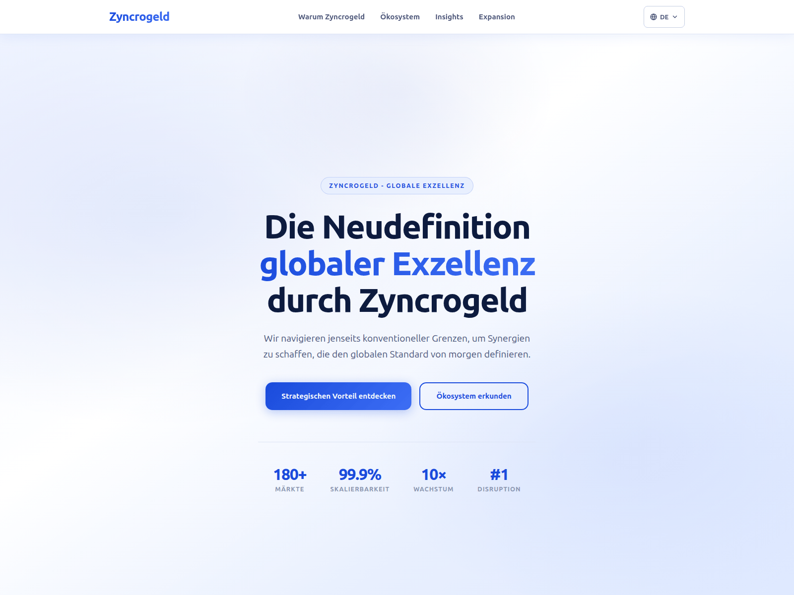 Screenshot of zyncrogeldplatform.de