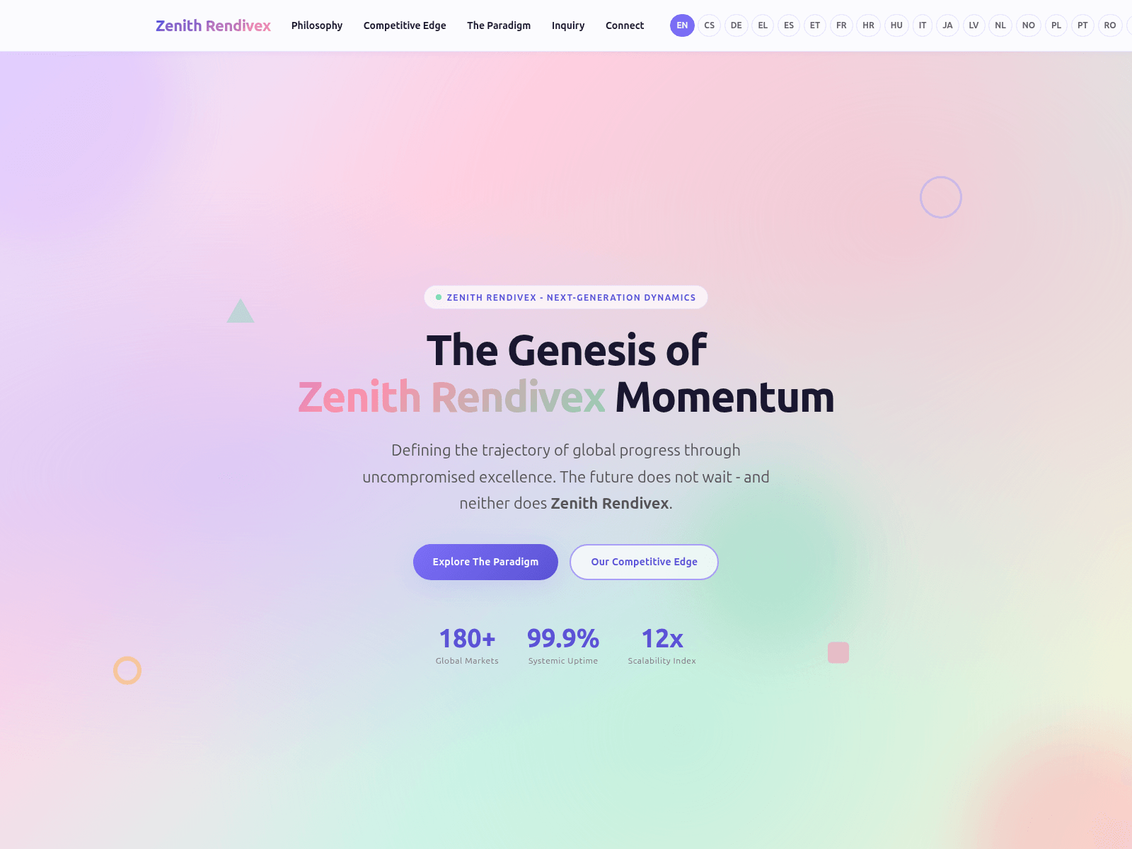 Captura de pantalla de zenithrendivex.net