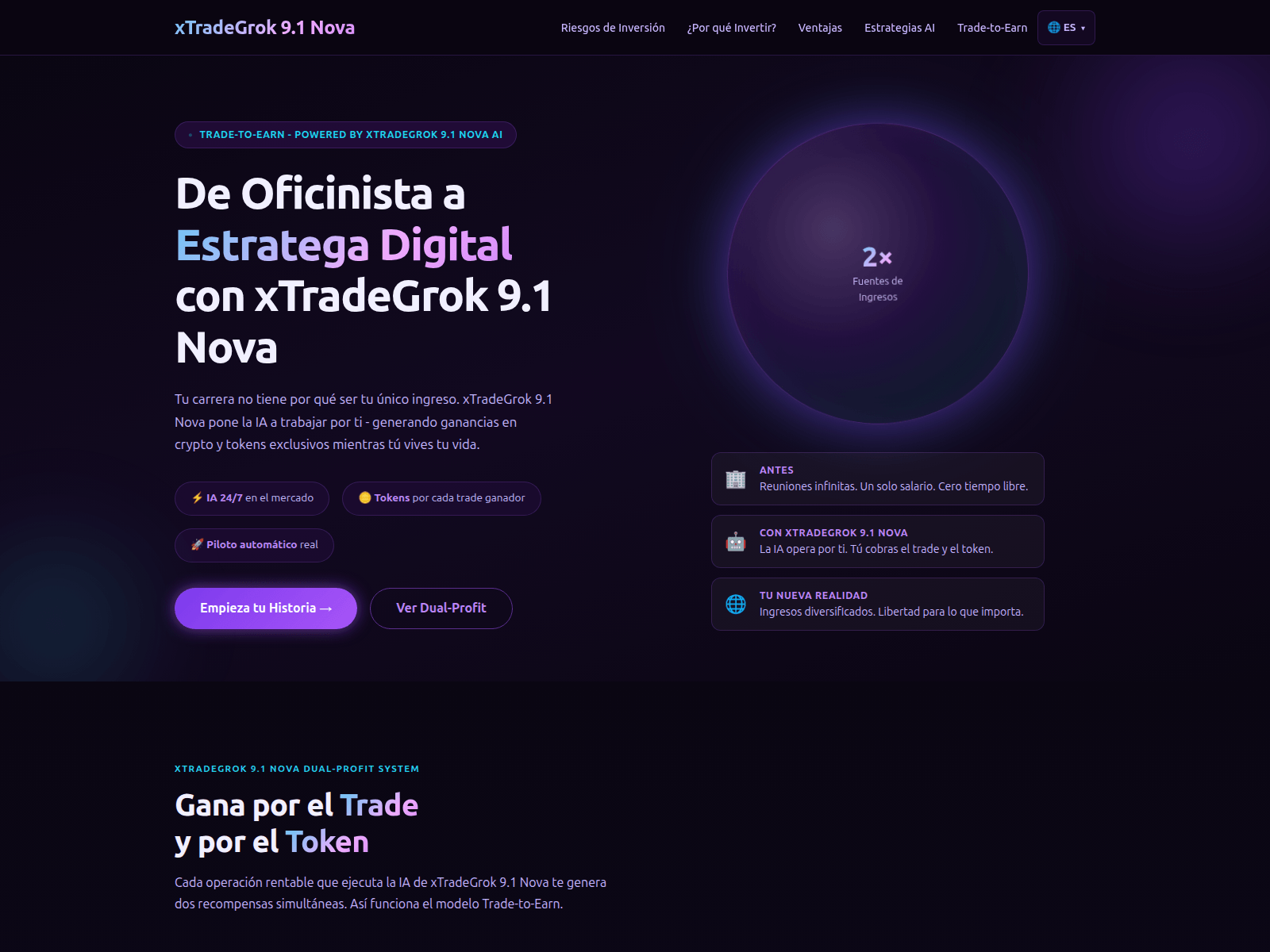 Captura de pantalla de xtradegrok-91-nova.net