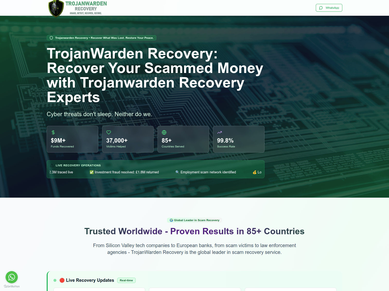 [Ekran görüntüsü] trojanwardenrecovery.com