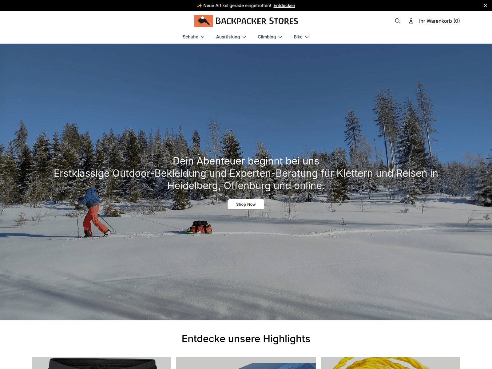 Captura de pantalla de backpackerstoressupply.shop