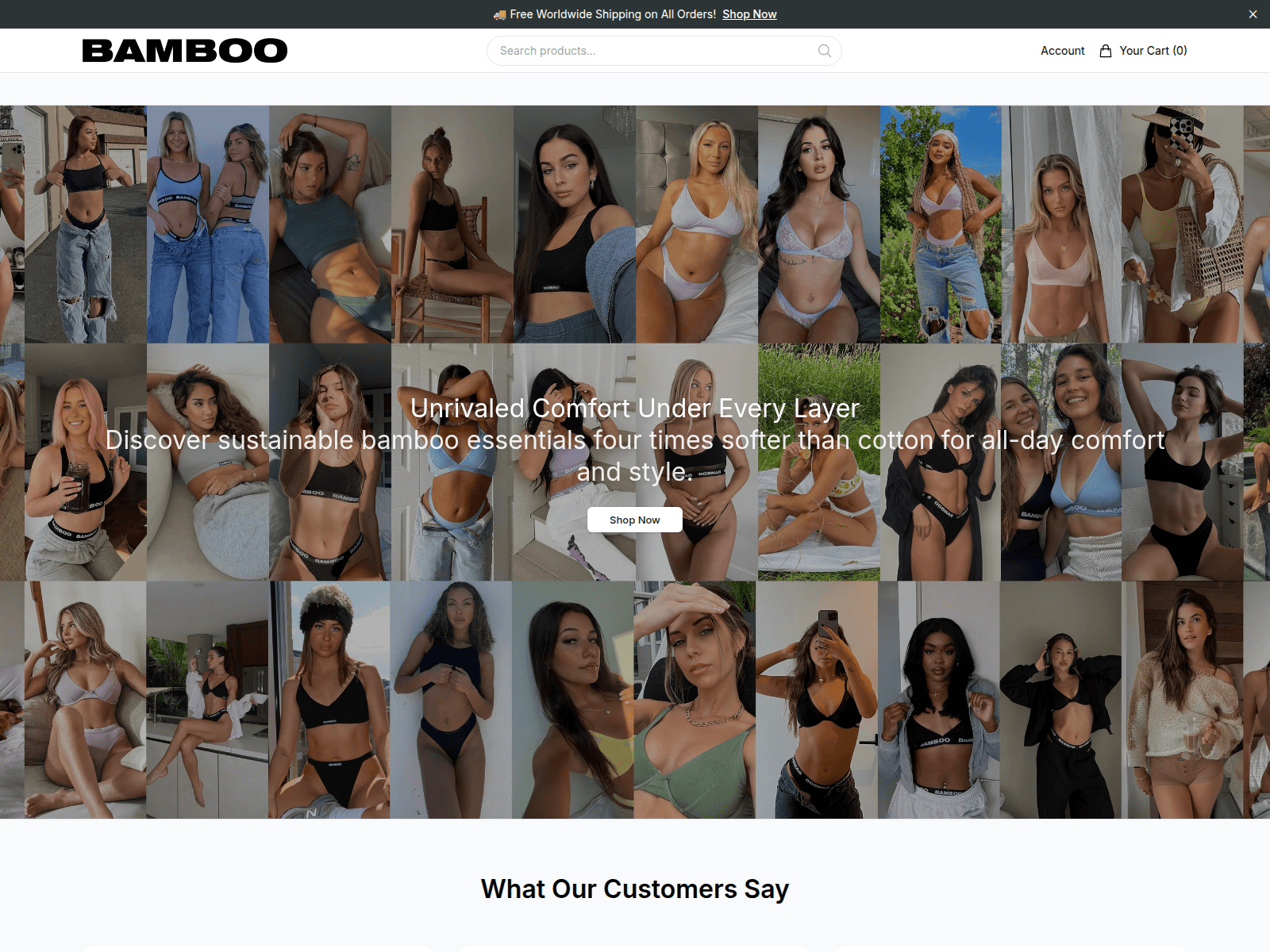 Captura de pantalla de bamboounderwearonline.shop