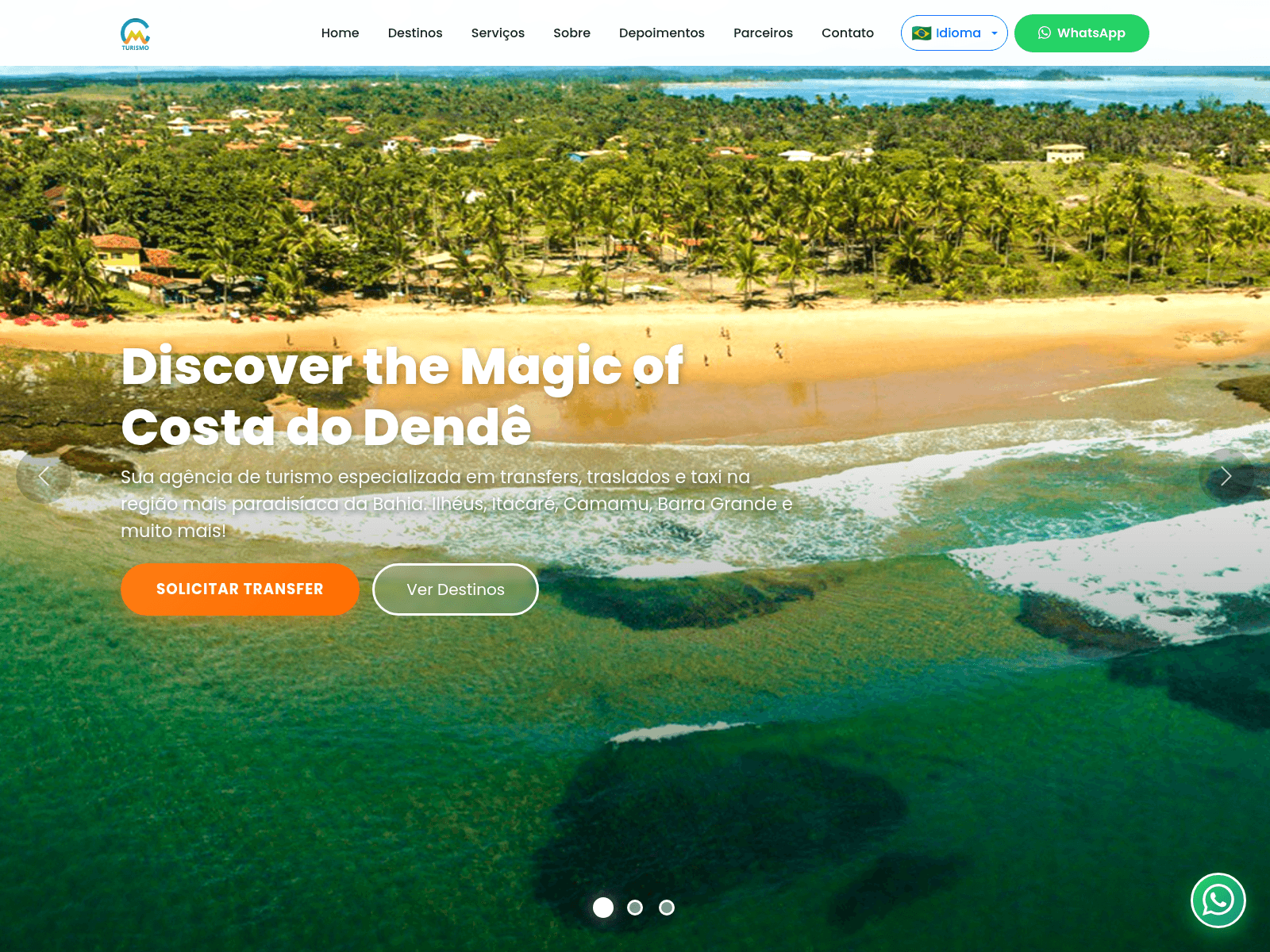 Screenshot of cmturismo.com.br