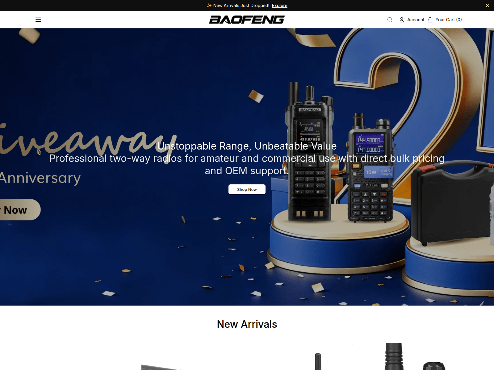 Captura de pantalla de baofengradioshop.shop