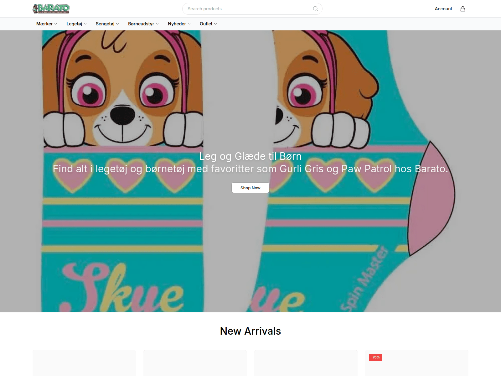 Captura de pantalla de baratokids.shop