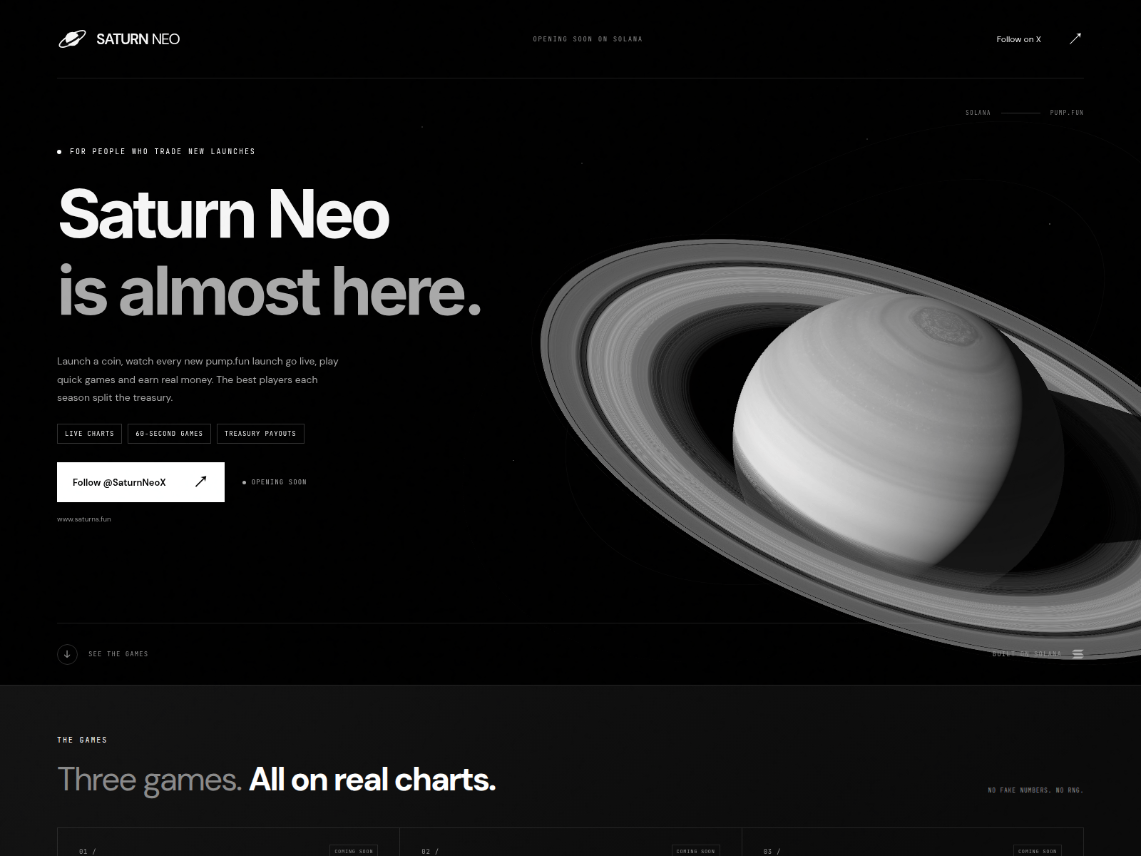 Screenshot of saturns.fun