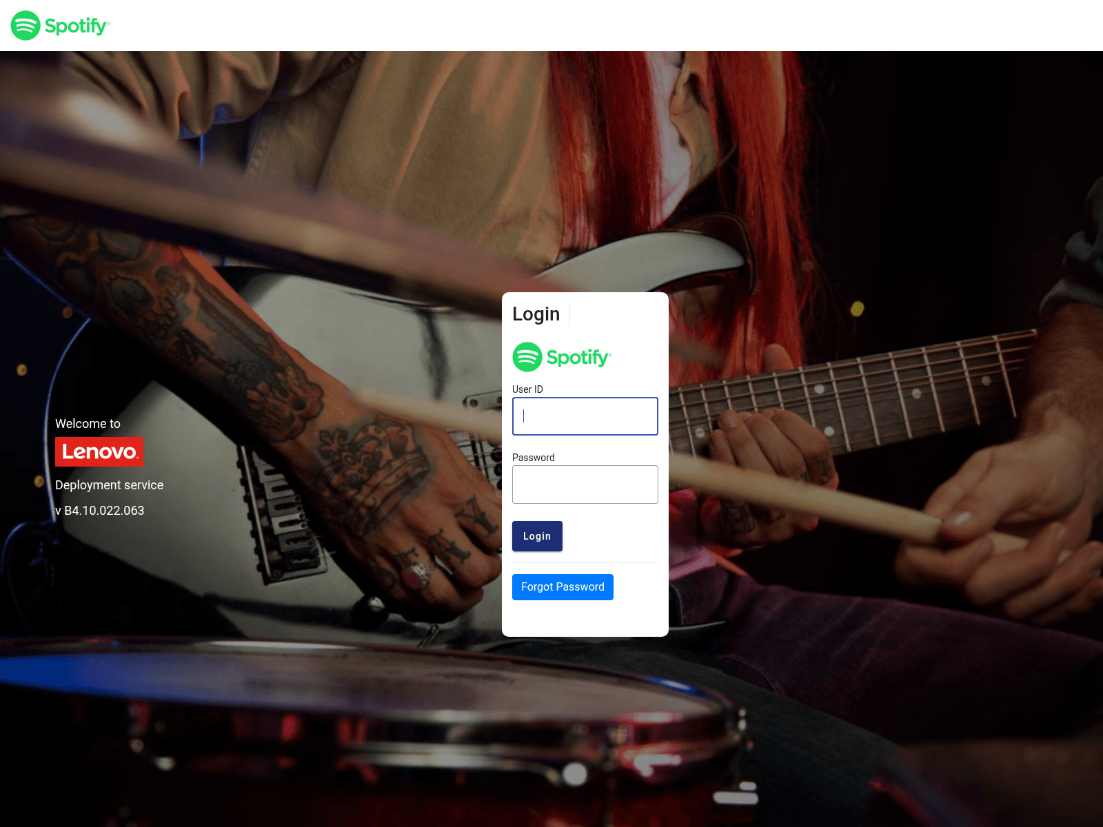 Captura de pantalla de spotify.assetdeploy.com