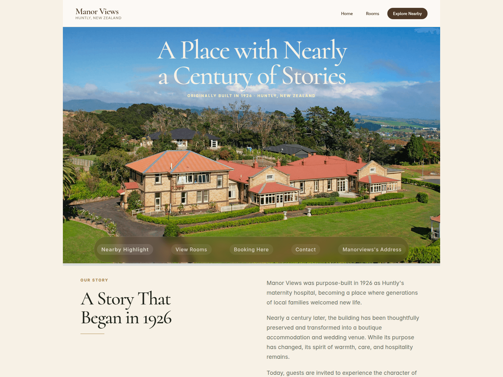 Screenshot of manorviews.co.nz