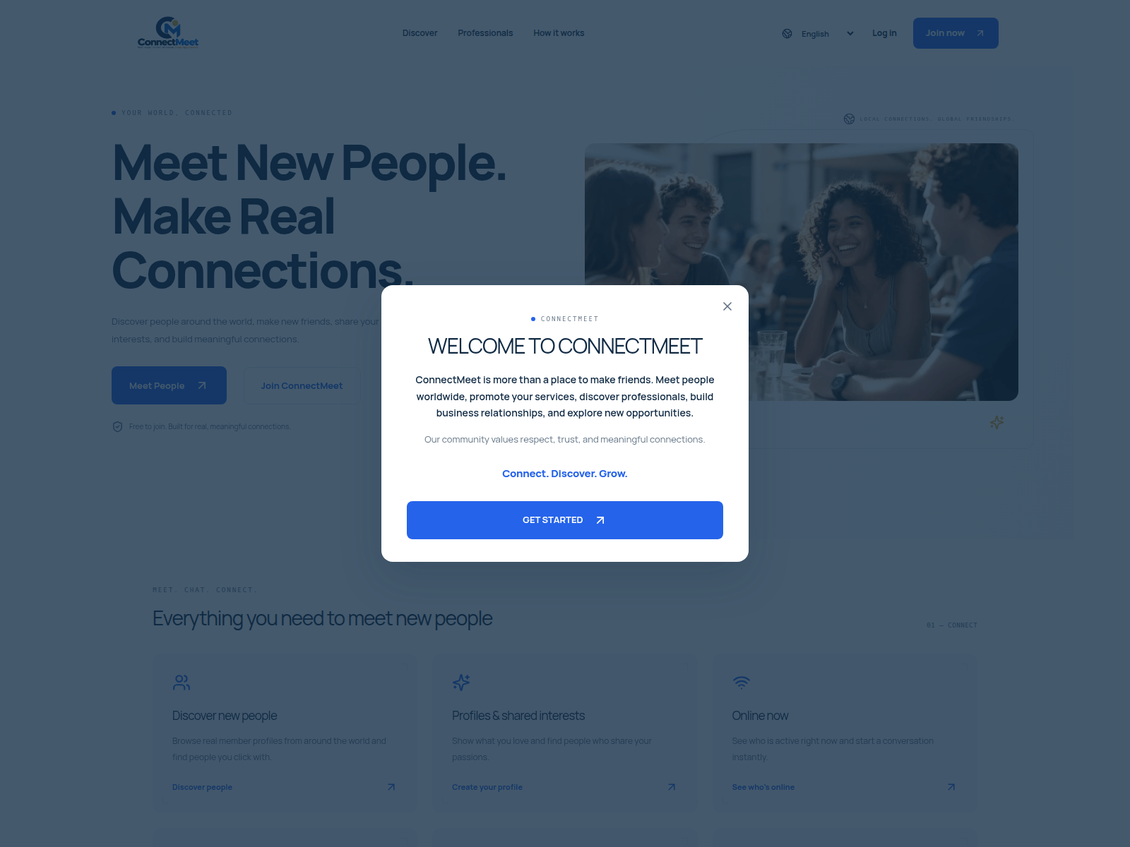のスクリーンショット connectmeet.online
