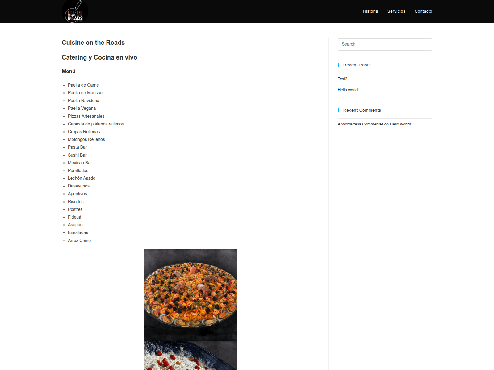 Screenshot of cuisineontheroadspr.com
