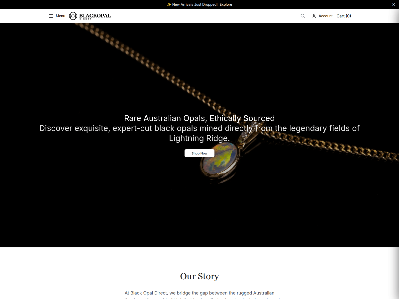 Screenshot of blackopaldirectco.shop