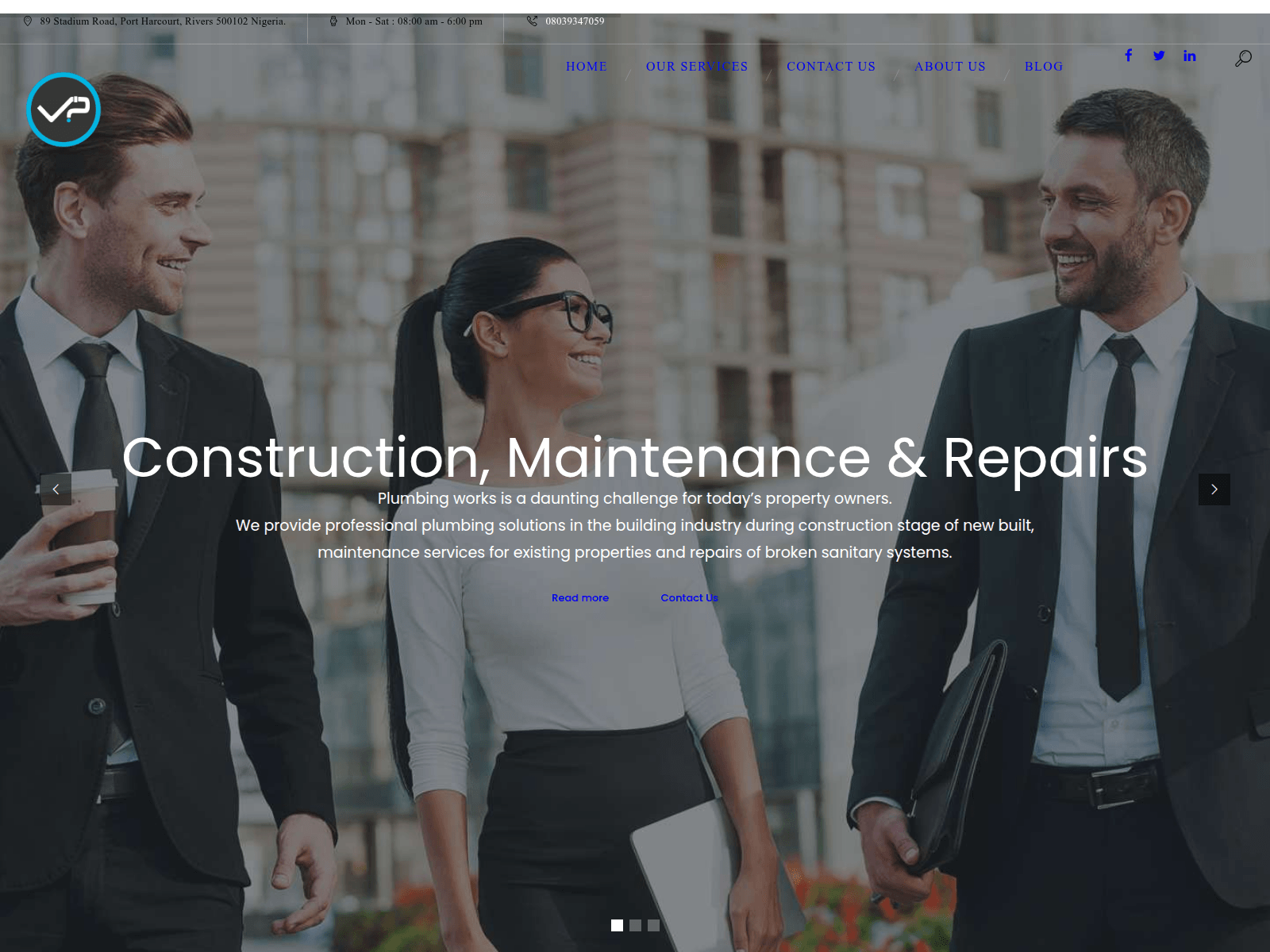 のスクリーンショット vepoplumbers.com