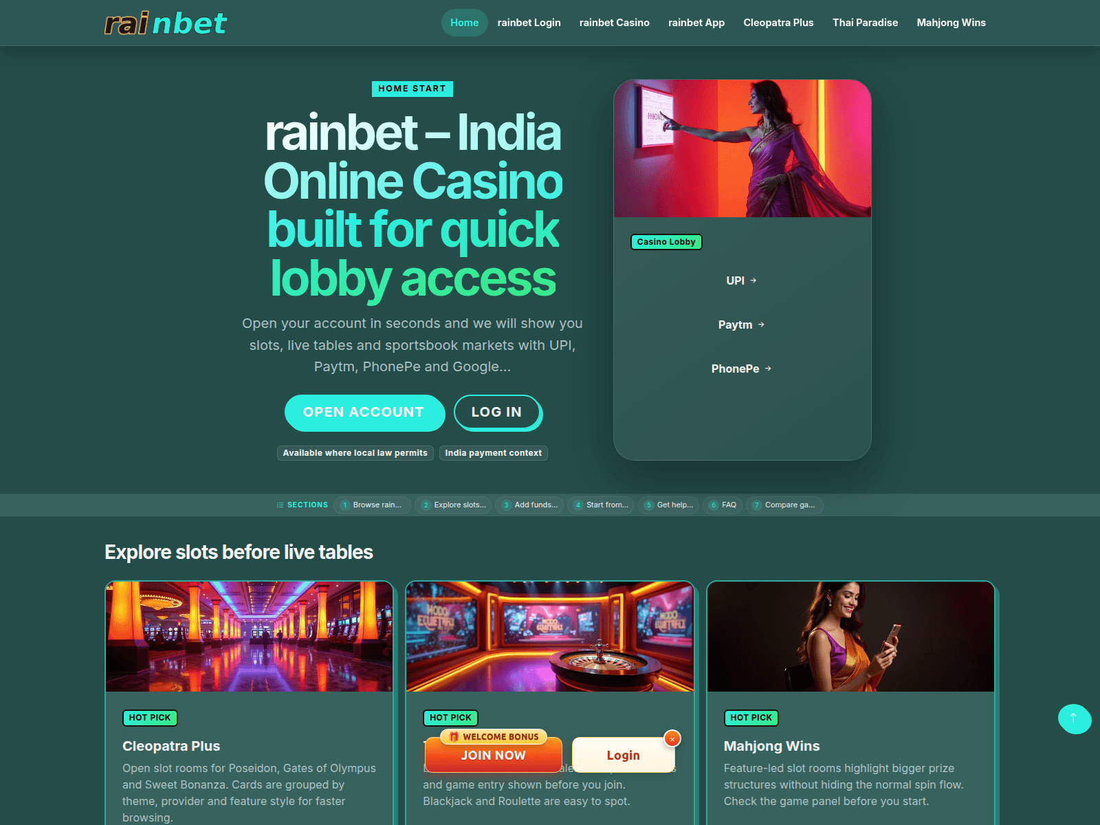 Screenshot of rainbet.sbs