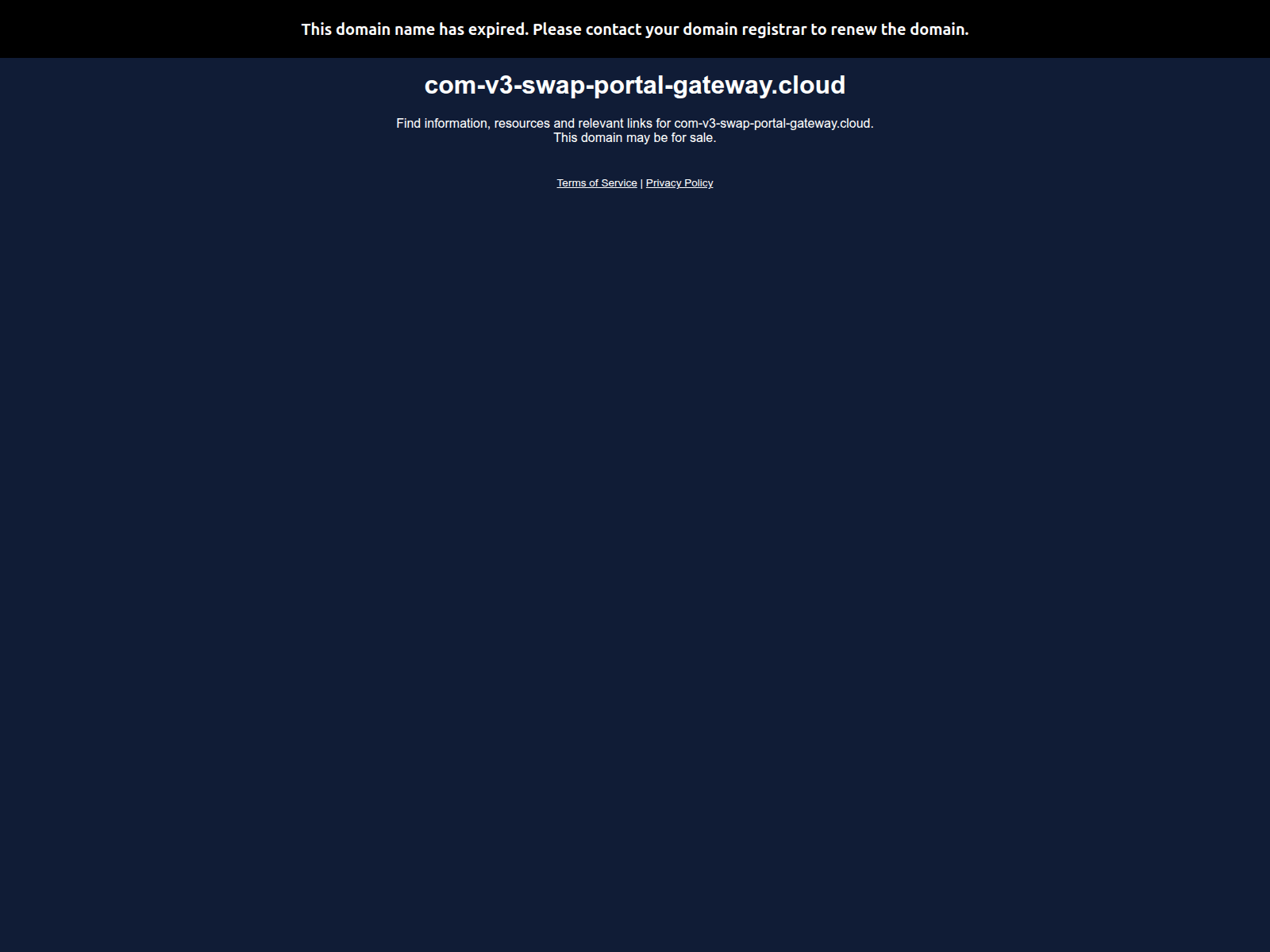 Screenshot von com-v3-swap-portal-gateway.cloud