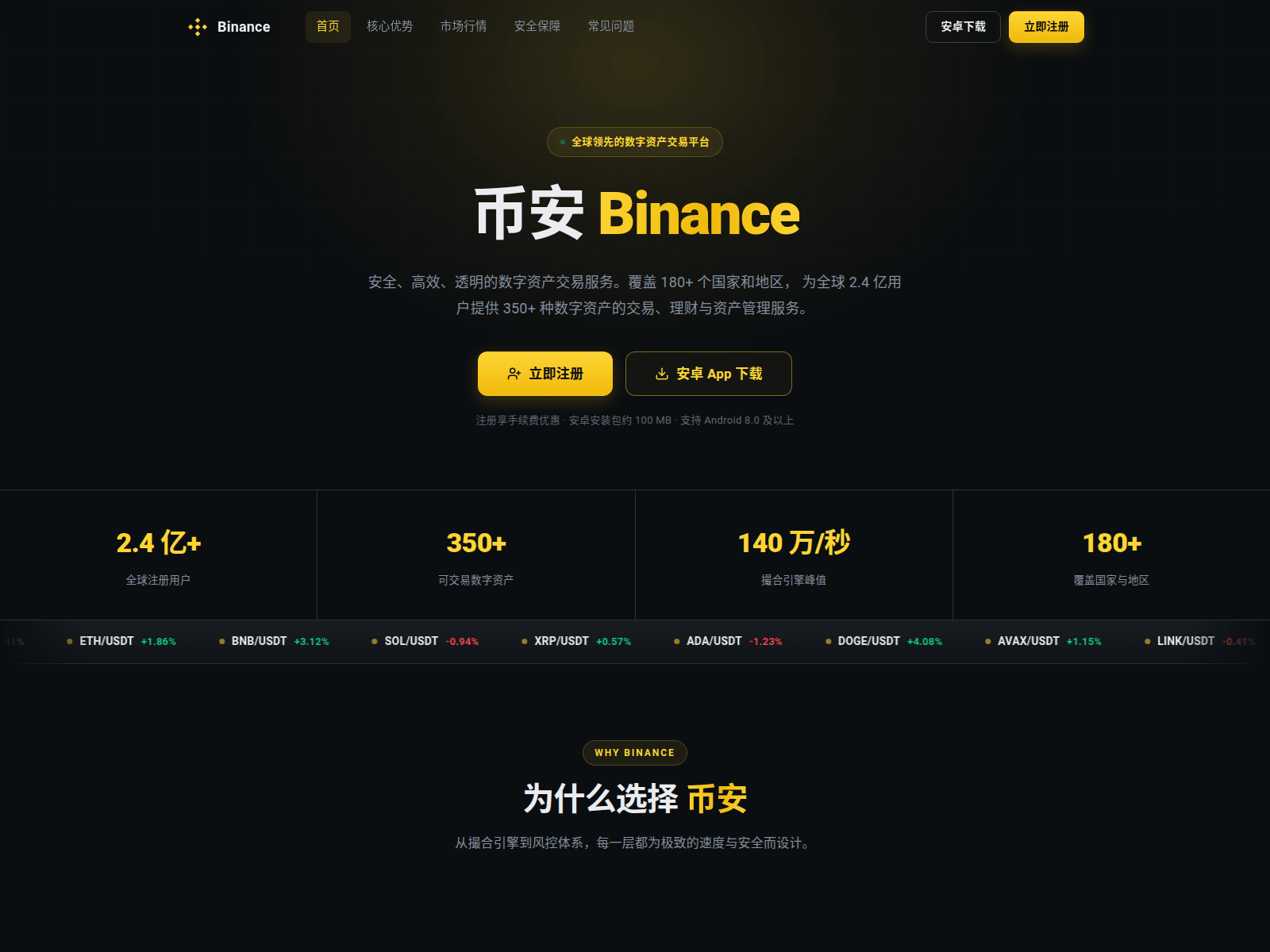 Screenshot of root-binance.com.cn
