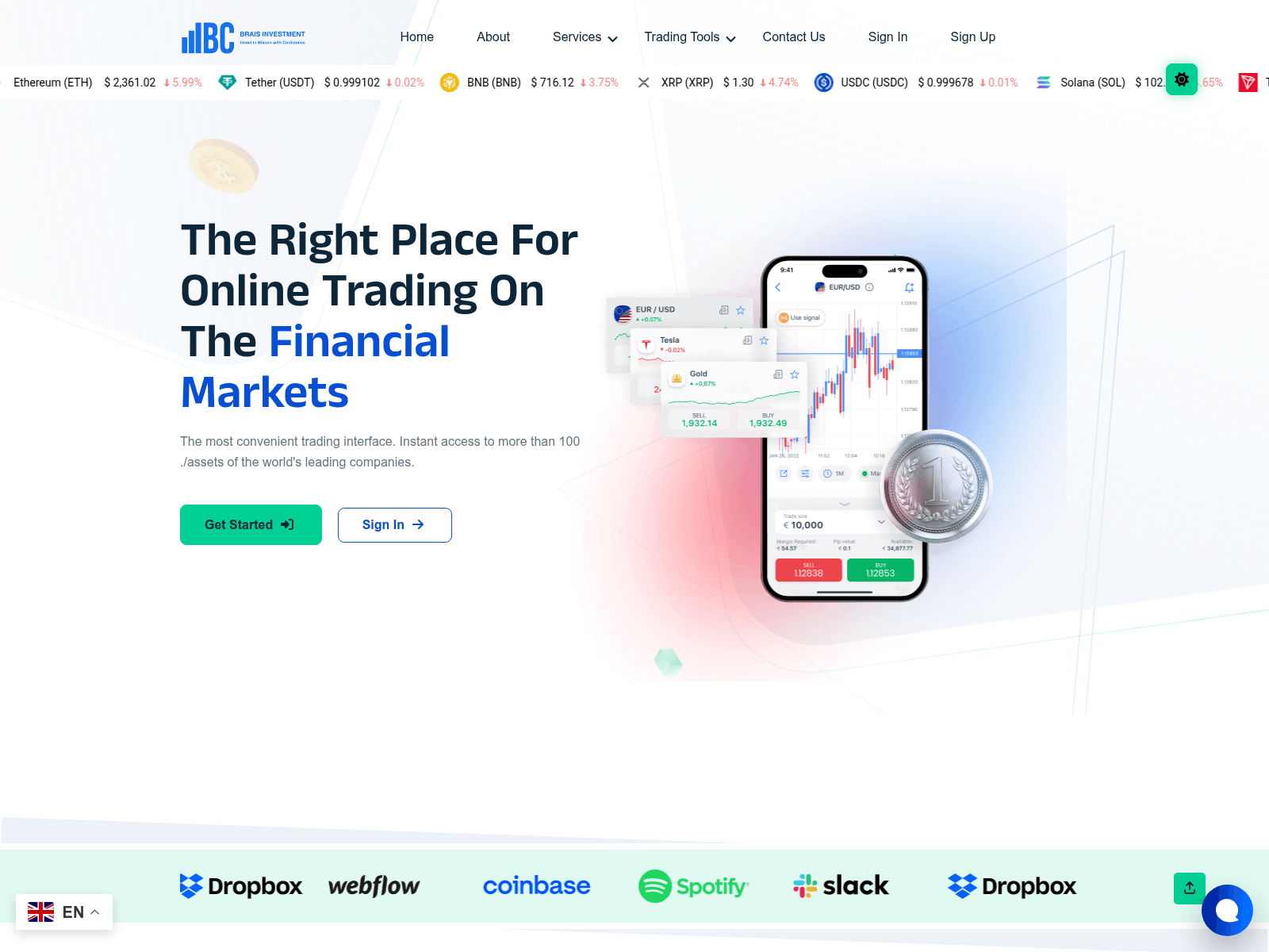Screenshot of braisinvestments.com