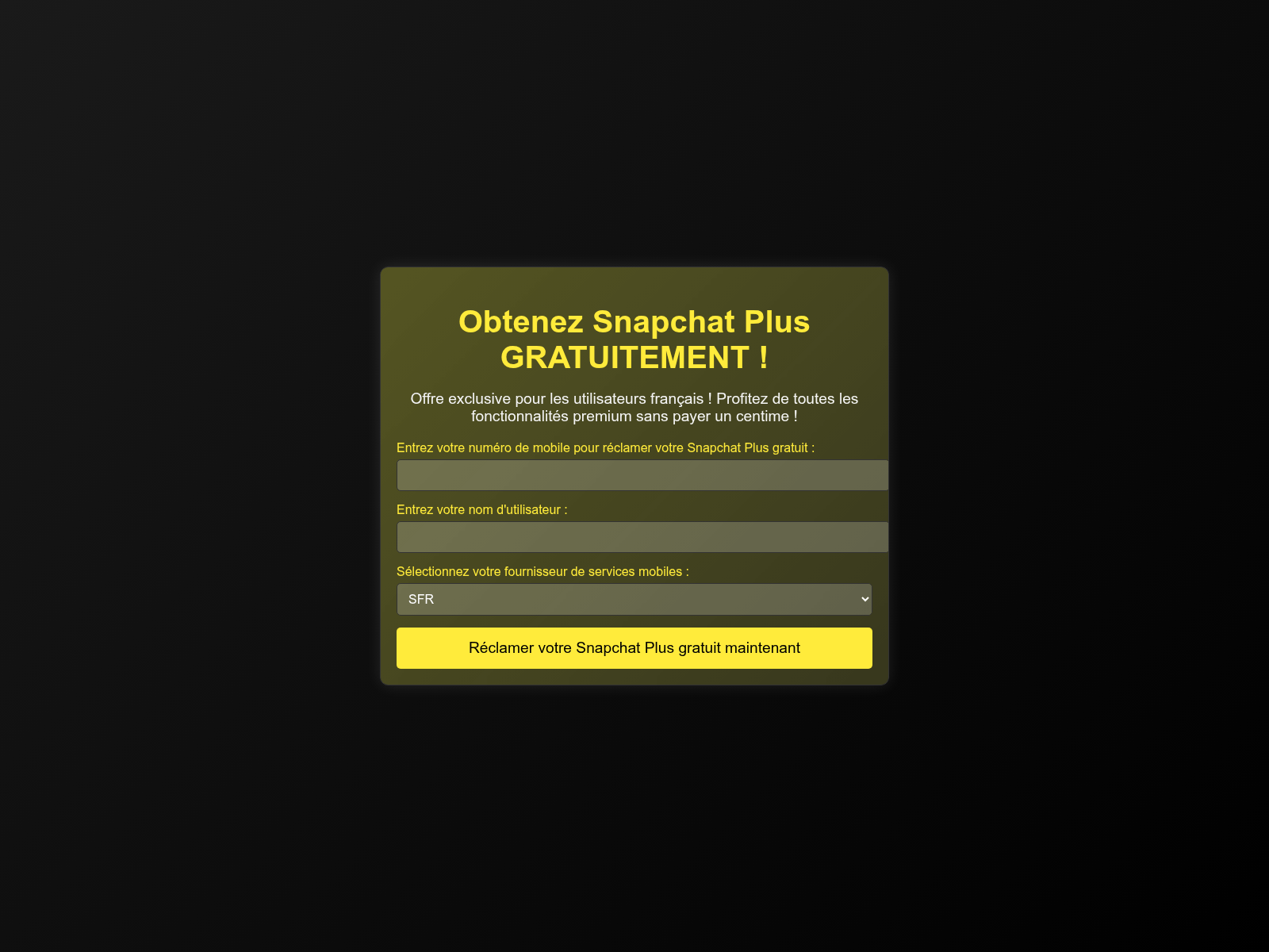 Screenshot of snapplus.info