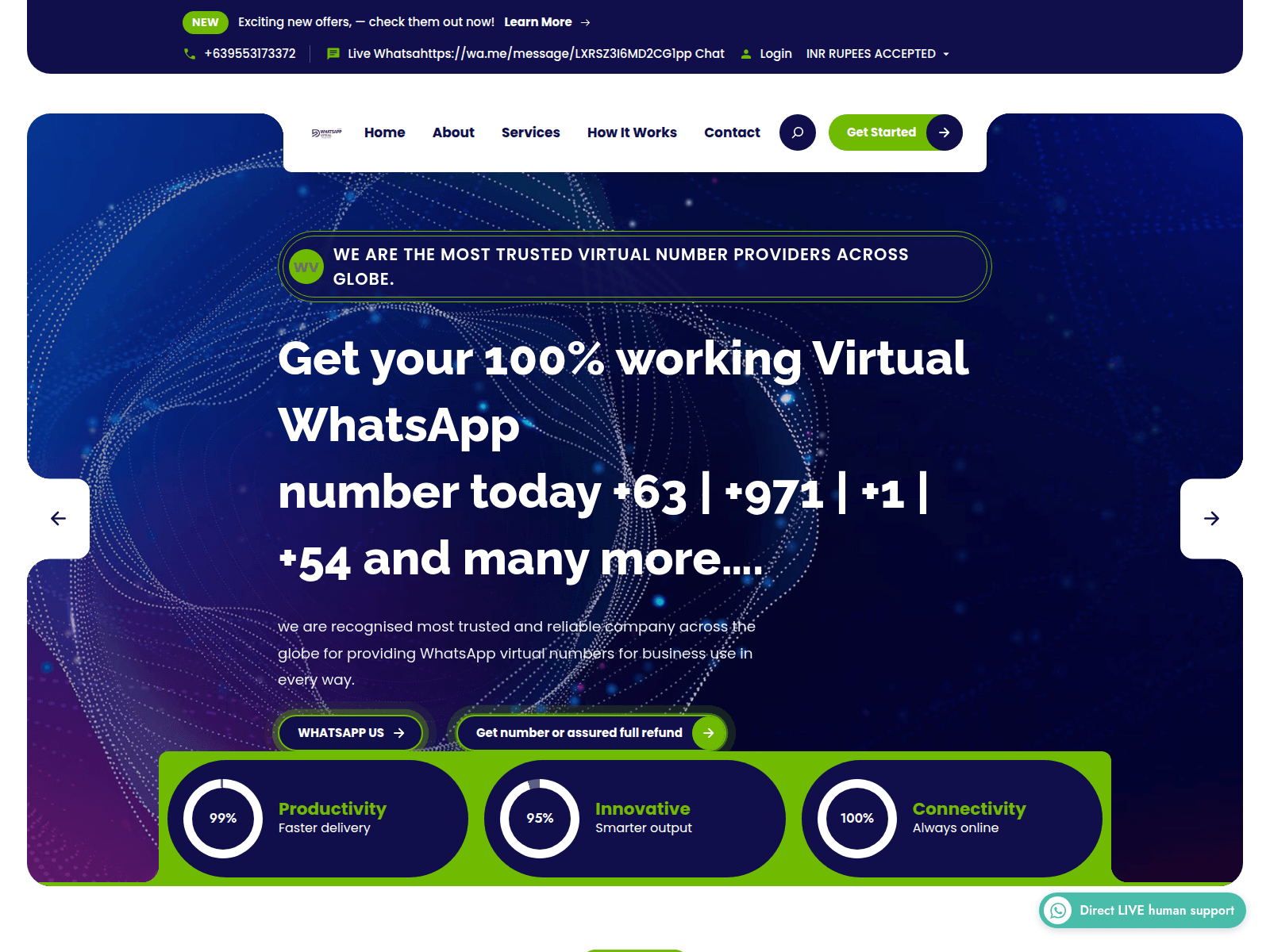 Снимок экрана whatsappvirtual.com
