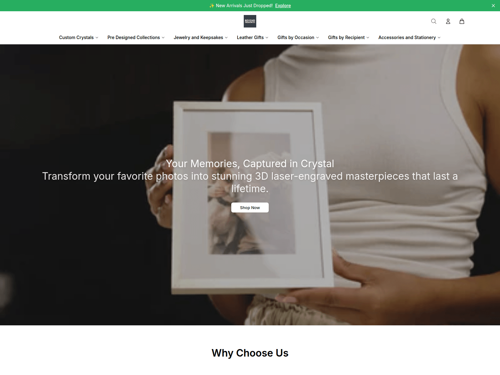 Screenshot of beyondmemoriesliving.shop