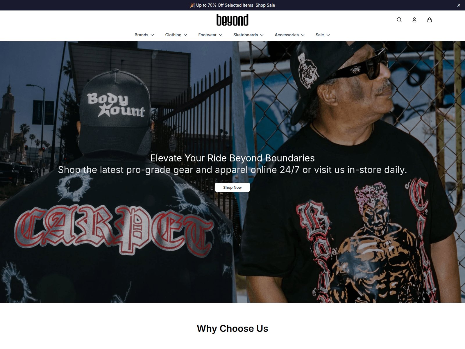 Screenshot of beyondskateworld.shop