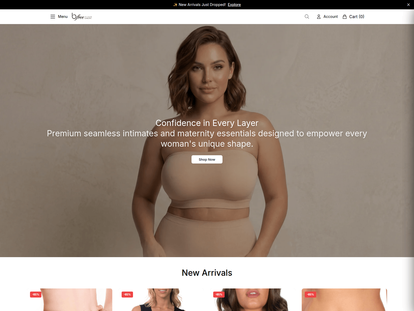 Screenshot of bfreefashion.shop