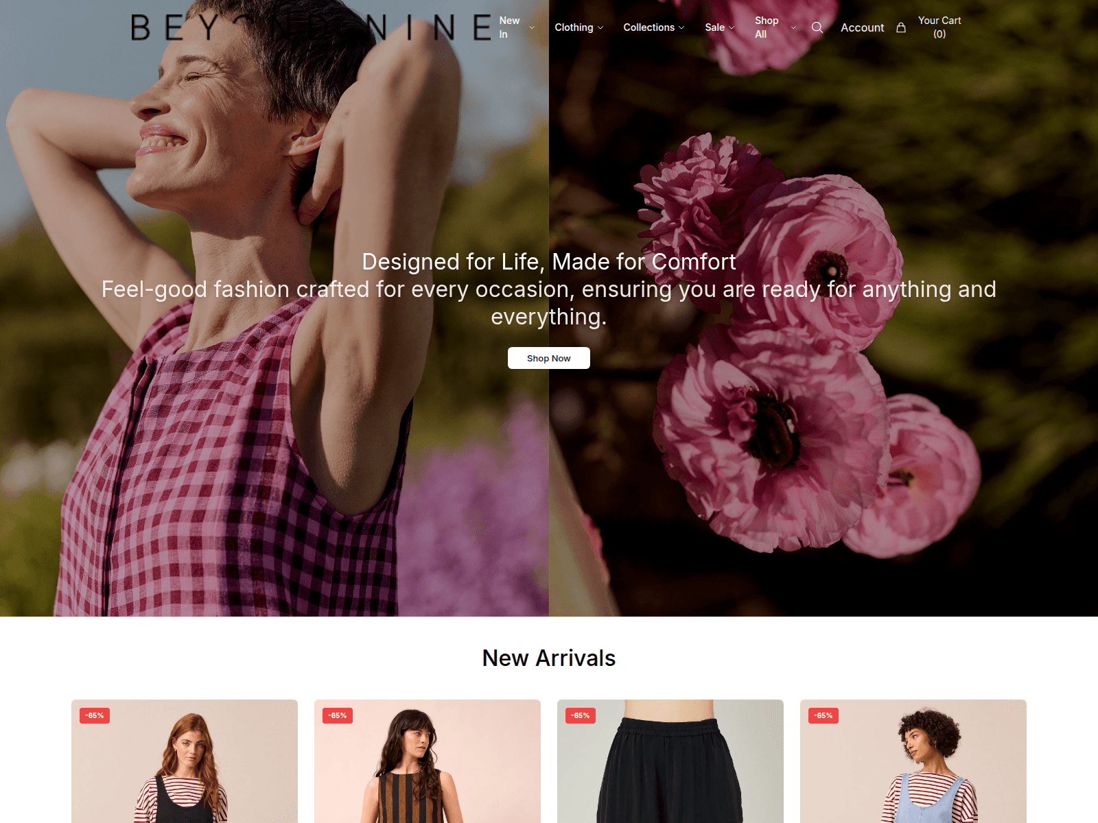 Screenshot of beyondninelabel.shop