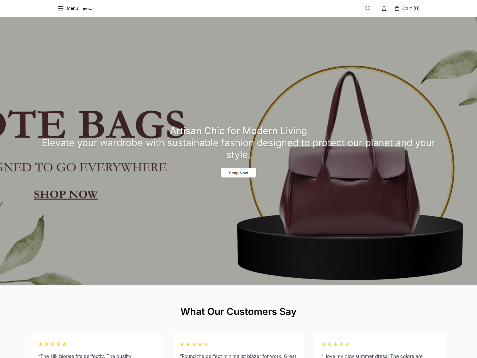Screenshot of biancafashionsstore.shop